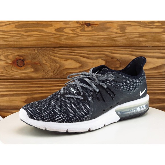 Nike Sz‎ 10 Sneaker Black Fabric Men Air Max Medium (D, M) Athletic - Picture 1 of 11